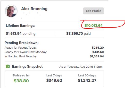 ClickFunnels affiliate earnings $10k